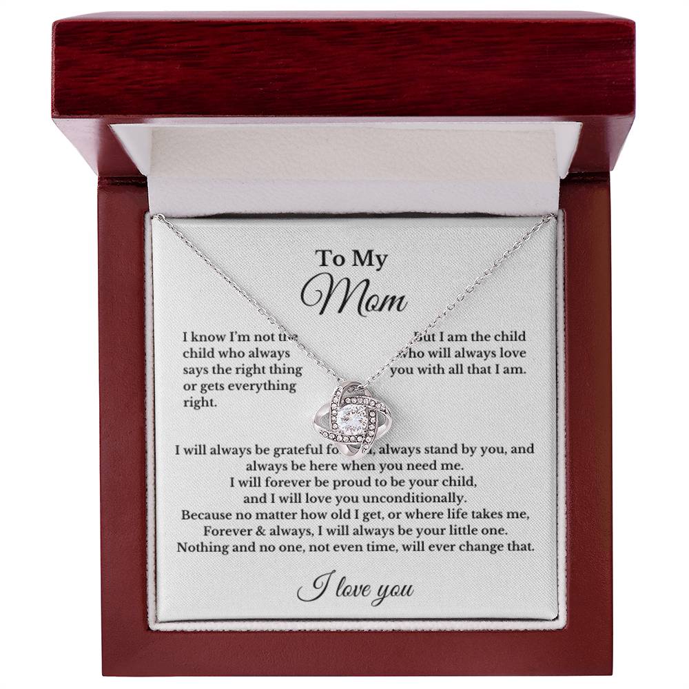 To My Mom Love Necklace Gift For Mothers Day, Valentines, Christmas, Her Birthday