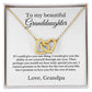 Grandpa Granddaughter Necklace, Grandfather Gift, Grandchild Gift, Jewelry for Granddaughter, Message Card Necklace, Interlocking