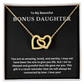 Interlocking Hearts Bonus Daughter Gift, Step Daughter Necklace
