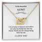 Interlocking Hearts To My Aunt Jewelry, Aunt Necklace Gift, Cousin Gift, Family Jewelry, Message Card Gift, For Aunt, Aunt Birthday