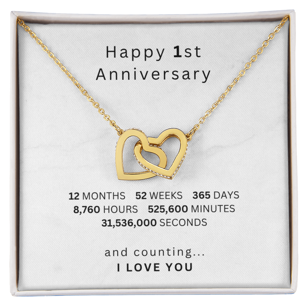 1 year Anniversary Gift for Girlfriend, 1st Anniversary Necklace, First anniversary gift for her, First Wedding
