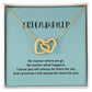 EllePendants Interlocking Hearts Friendship Necklace, Best Friend Necklaces, Friendship Necklaces Jewelry Long Distance Birthday Christmas