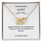 Interlocking Hearts To My Aunt Jewelry, Aunt Necklace Gift, Cousin Gift, Family Jewelry, Message Card Gift, For Aunt, Aunt Birthday