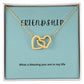 EllePendants Interlocking Hearts Friendship Necklace, Best Friend Necklaces, Friendship Necklaces Jewelry Long Distance Birthday Christmas