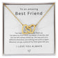 Best Friend Birthday Gift, For BEST FRIEND, Bestie Heart Jewelry, Necklace Gift