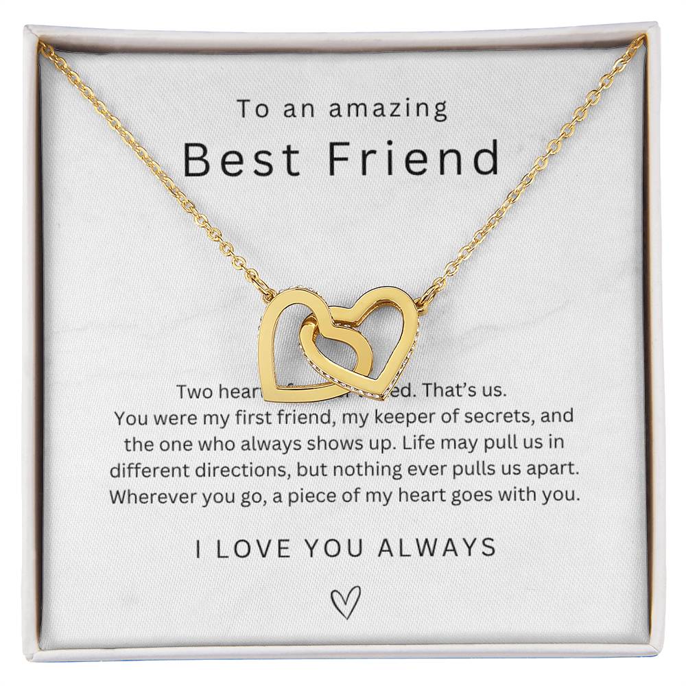 Best Friend Birthday Gift, For BEST FRIEND, Bestie Heart Jewelry, Necklace Gift