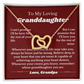 To My Granddaughter From Grandpa, Interlocking Hearts Necklace Gift from Grandfather, Birthday, Wedding Granddaughter jewelry