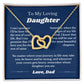To My Daughter From Dad, Interlocking Hearts Necklace Gift from Father, Daughter Birthday, Wedding jewelry