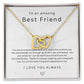 Best Friend Birthday Gift, For BEST FRIEND, Bestie Heart Jewelry, Necklace Gift