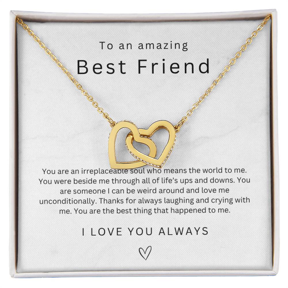 Best Friend Birthday Gift, For BEST FRIEND, Bestie Heart Jewelry, Necklace Gift