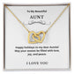 Interlocking Hearts To My Aunt Jewelry, Aunt Necklace Gift, Cousin Gift, Family Jewelry, Message Card Gift, For Aunt, Aunt Birthday
