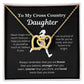 EllePendants To My Cross Country Daughter Necklace, Father Daughter Necklace, Mother Daughter Necklace, Daughter Birthday, Heart Jewelry, Gold Jewelry