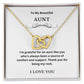 Interlocking Hearts To My Aunt Jewelry, Aunt Necklace Gift, Cousin Gift, Family Jewelry, Message Card Gift, For Aunt, Aunt Birthday