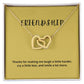 EllePendants Interlocking Hearts Friendship Necklace, Best Friend Necklaces, Friendship Necklaces Jewelry Long Distance Birthday Christmas
