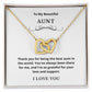 Interlocking Hearts To My Aunt Jewelry, Aunt Necklace Gift, Cousin Gift, Family Jewelry, Message Card Gift, For Aunt, Aunt Birthday
