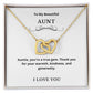 Interlocking Hearts To My Aunt Jewelry, Aunt Necklace Gift, Cousin Gift, Family Jewelry, Message Card Gift, For Aunt, Aunt Birthday