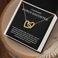 Interlocking Hearts Bonus Daughter Gift, Step Daughter Necklace