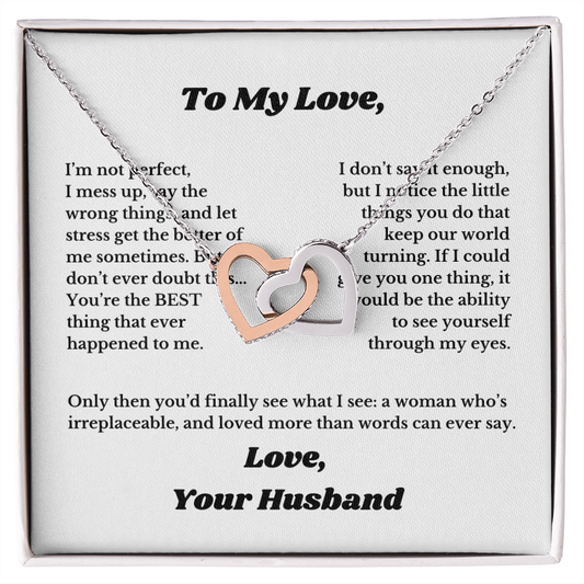 Gifts for Love, Necklace for Wife From Husband, Anniversary Jewelry, Christmas Birthday for Her, To My Soulmate Gift, Wifey