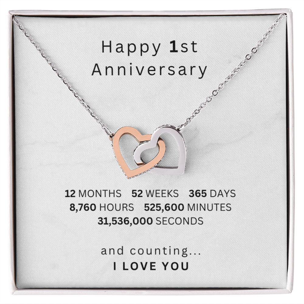 1 year Anniversary Gift for Girlfriend, 1st Anniversary Necklace, First anniversary gift for her, First Wedding