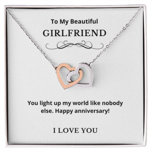 Hearts Jewelry, FG Family Gift, Girlfriend Necklace, Gift from Boyfriend, To My Soulmate Jewelry, GF Birthday Gift