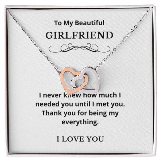 Hearts Jewelry, FG Family Gift, Girlfriend Necklace, Gift from Boyfriend, To My Soulmate Jewelry, GF Birthday Gift