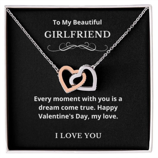 Hearts Jewelry, FG Family Gift, Girlfriend Necklace, Gift from Boyfriend, To My Soulmate Jewelry, GF Birthday Gift