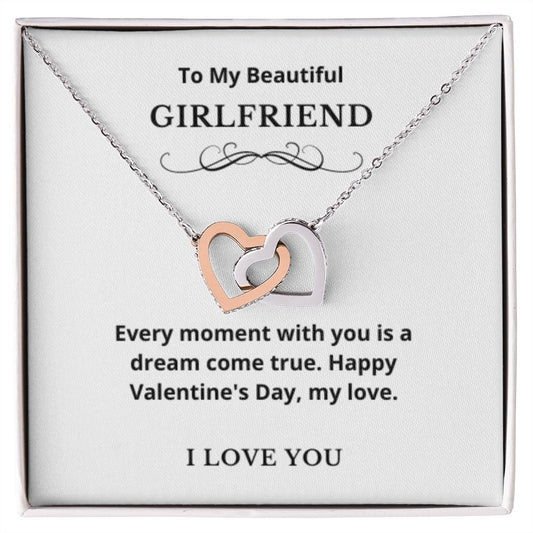 Hearts Jewelry, FG Family Gift, Girlfriend Necklace, Gift from Boyfriend, To My Soulmate Jewelry, GF Birthday Gift