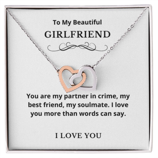 Hearts Jewelry, FG Family Gift, Girlfriend Necklace, Gift from Boyfriend, To My Soulmate Jewelry, GF Birthday Gift
