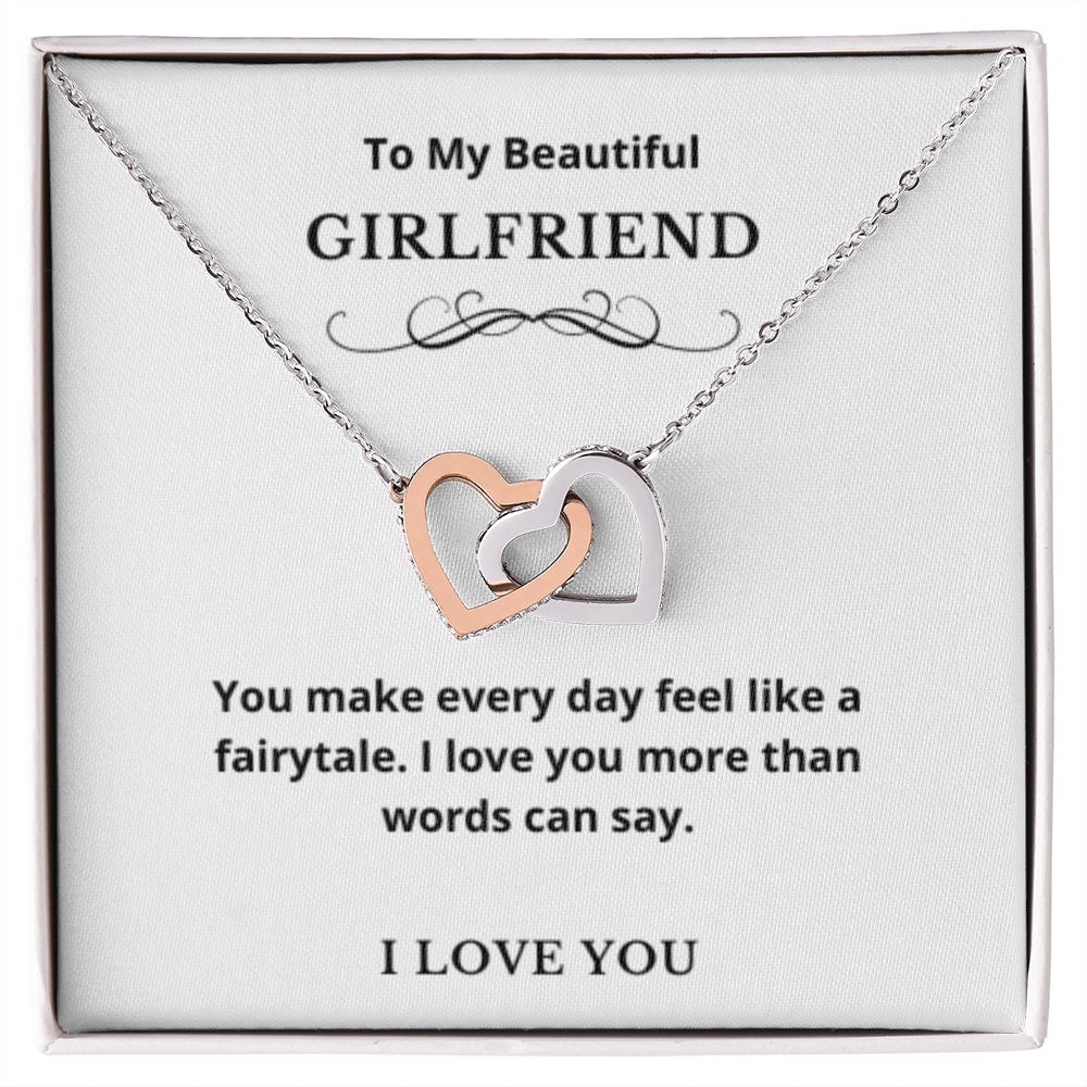 Hearts Jewelry, FG Family Gift, Girlfriend Necklace, Gift from Boyfriend, To My Soulmate Jewelry, GF Birthday Gift