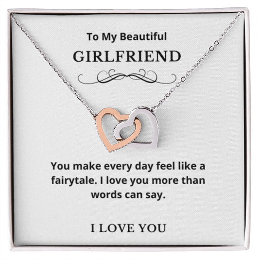 Hearts Jewelry, FG Family Gift, Girlfriend Necklace, Gift from Boyfriend, To My Soulmate Jewelry, GF Birthday Gift