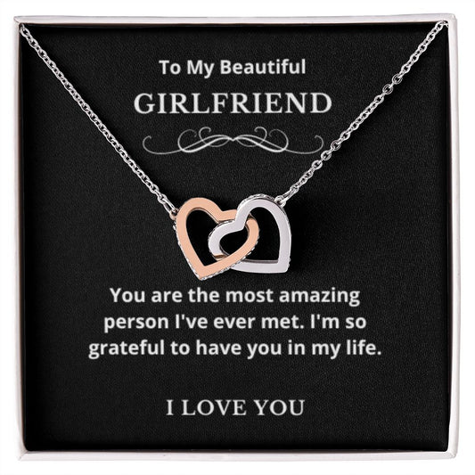 Hearts Jewelry, FG Family Gift, Girlfriend Necklace, Gift from Boyfriend, To My Soulmate Jewelry, GF Birthday Gift