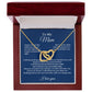 To My Mom Interlocking Heart Necklace Gift For Mothers Day, Valentines, Christmas, Her Birthday