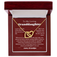 To My Granddaughter From Grandpa, Interlocking Hearts Necklace Gift from Grandfather, Birthday, Wedding Granddaughter jewelry