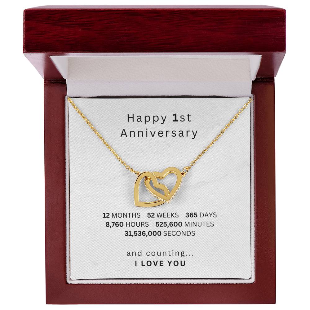 1 year Anniversary Gift for Girlfriend, 1st Anniversary Necklace, First anniversary gift for her, First Wedding