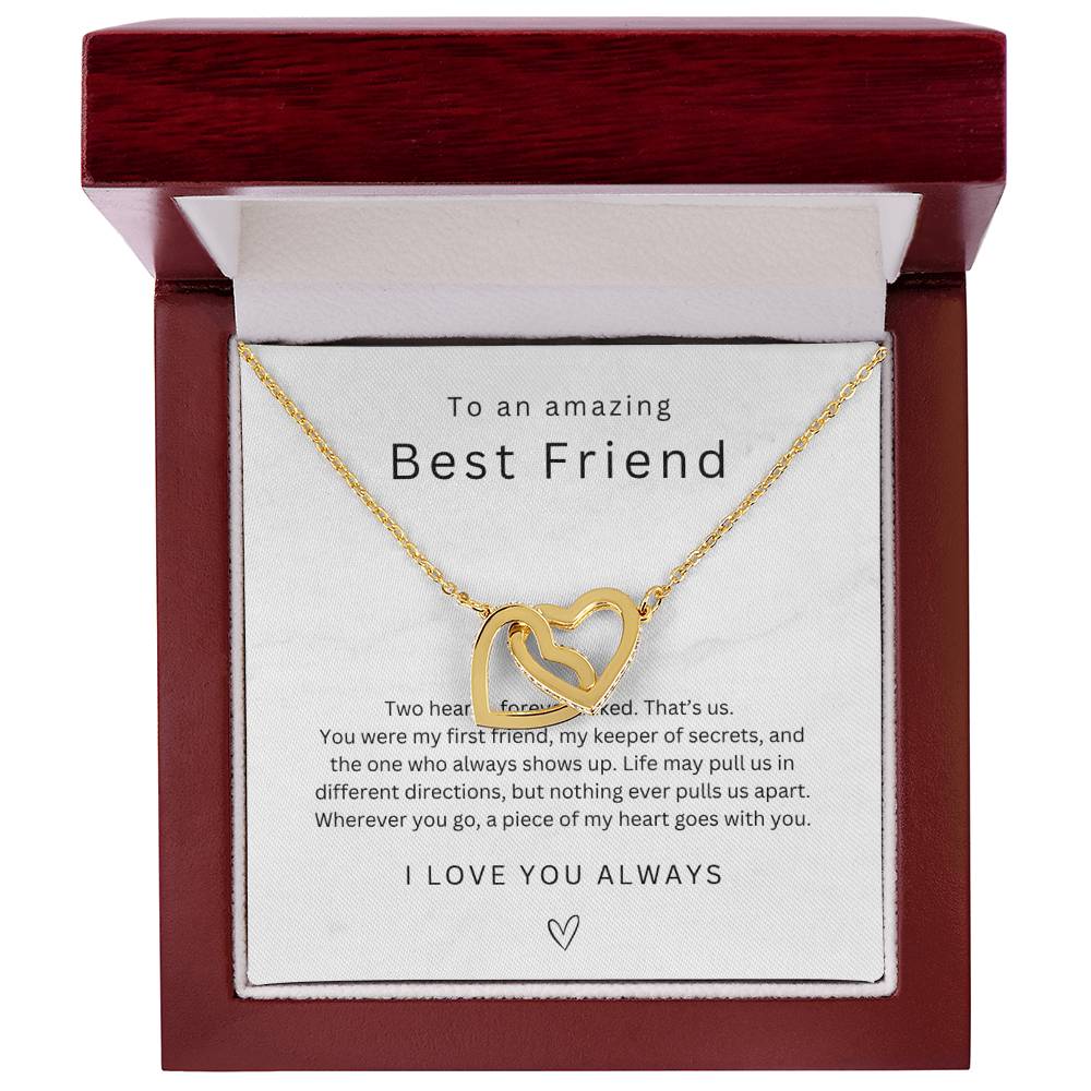 Best Friend Birthday Gift, For BEST FRIEND, Bestie Heart Jewelry, Necklace Gift