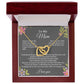 To My Mom Interlocking Heart Necklace Gift For Mothers Day, Valentines, Christmas, Her Birthday