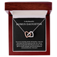 Interlocking Hearts Bonus Daughter Gift, Step Daughter Necklace