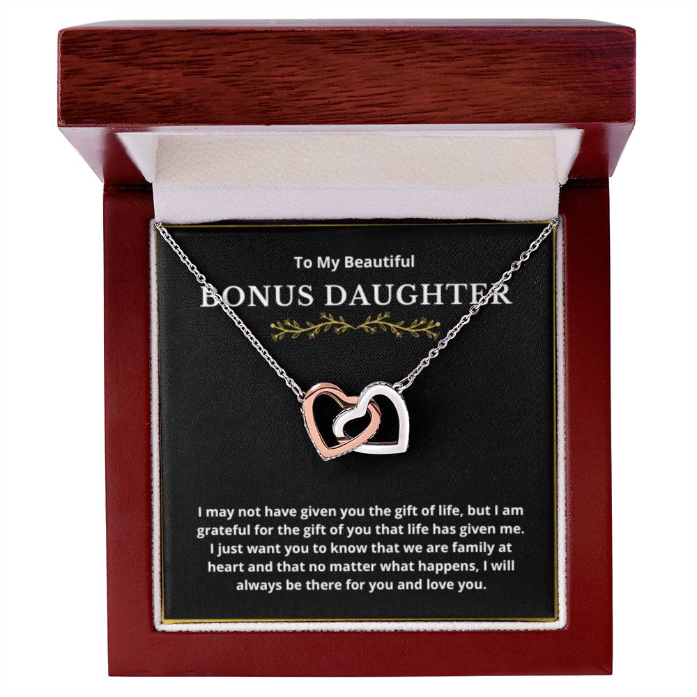 BONUS DAUGHTER gift for step daughter wedding gifts step daughter necklace gift to step daughter from bride groom stepmother BIRTHDAY gift