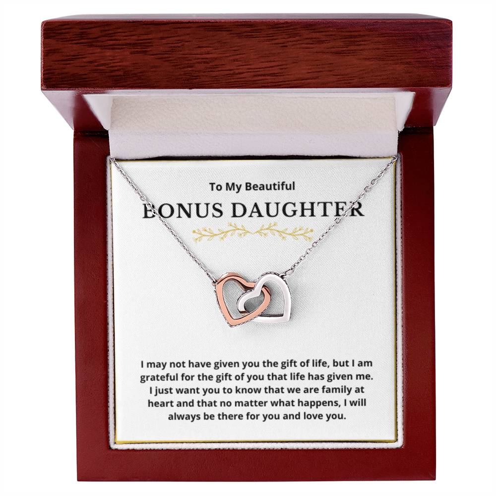 BONUS DAUGHTER gift for step daughter wedding gifts step daughter necklace gift to step daughter from bride groom stepmother BIRTHDAY gift