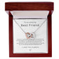 Best Friend Birthday Gift, For BEST FRIEND, Bestie Heart Jewelry, Necklace Gift