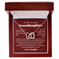 To My Granddaughter From Grandpa, Interlocking Hearts Necklace Gift from Grandfather, Birthday, Wedding Granddaughter jewelry