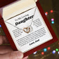 To My Daughter Interlocking Heart Necklace Gift From Dad, Jewelry