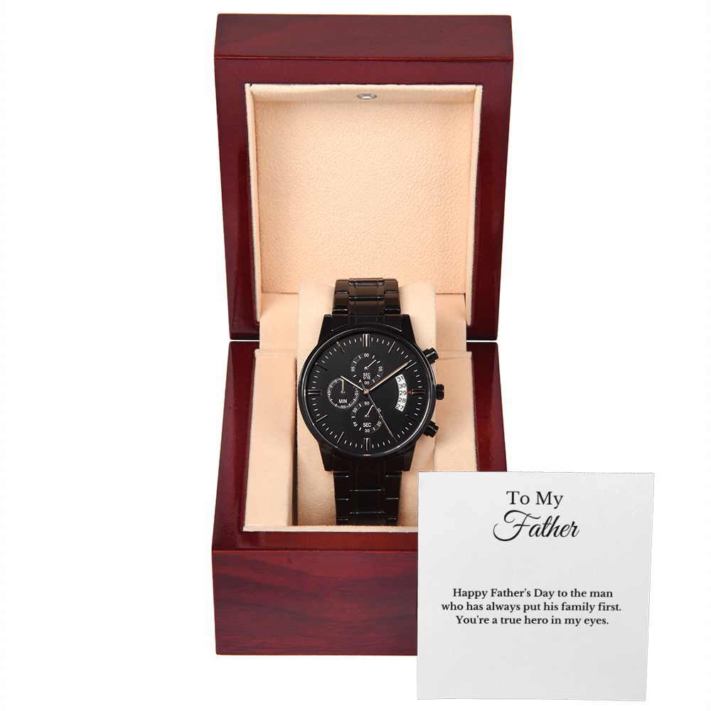 Father's Day Message Card Watch, Fathers Day Gift From Daughter, Dad Gift From Son, Father's Day Gift From Wife, Father’s Day Card