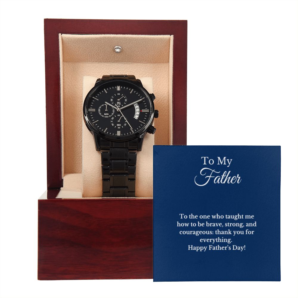 Father's Day Message Card Watch, Fathers Day Gift From Daughter, Dad Gift From Son, Father's Day Gift From Wife, Father’s Day Card
