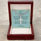 Cross Jewelry From Daughter for Dad, Grandson, Father, Husband, Godfather, Men Father's Day, Retirement, Christian Gift