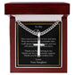 Cross Jewelry From Daughter for Dad, Grandson, Father, Husband, Godfather, Men Father's Day, Retirement, Christian Gift