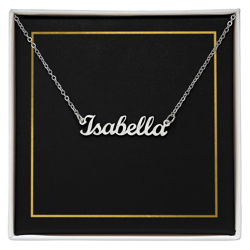18K Gold/Silver Nameplate Necklace, Custom Name Necklace, Gold Name Necklace, Personalized Necklace,Personalized Jewelry, handwriting necklace