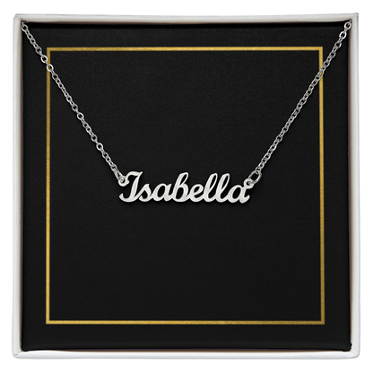 18K Gold/Silver Nameplate Necklace, Custom Name Necklace, Gold Name Necklace, Personalized Necklace,Personalized Jewelry, handwriting necklace
