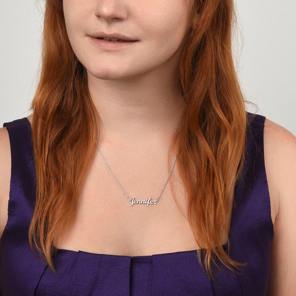 18K Gold/Silver Nameplate Necklace, Custom Name Necklace, Gold Name Necklace, Personalized Necklace,Personalized Jewelry, handwriting necklace