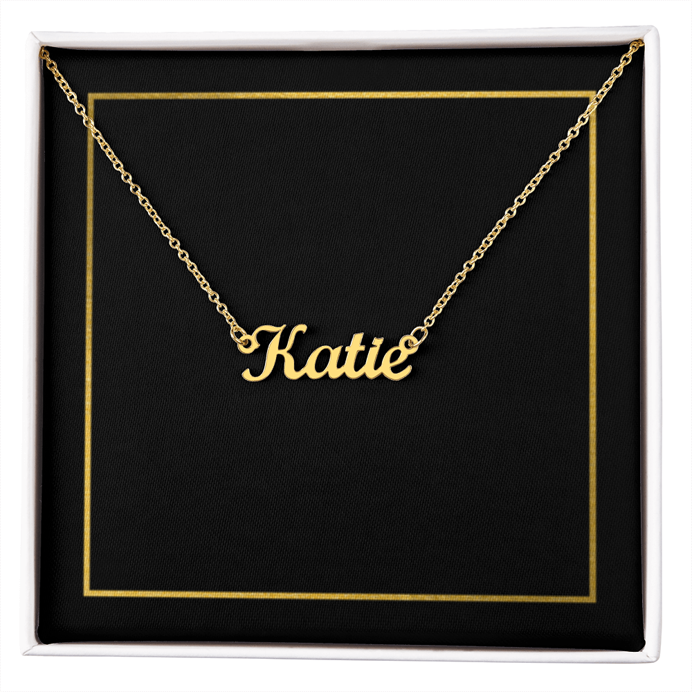 18K Gold/Silver Nameplate Necklace, Custom Name Necklace, Gold Name Necklace, Personalized Necklace,Personalized Jewelry, handwriting necklace